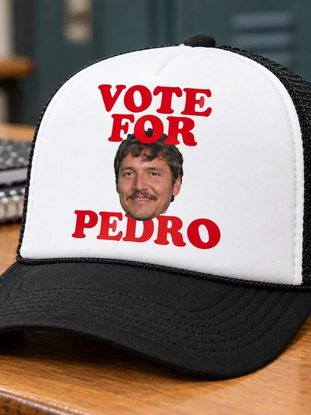 Retro Vote For Pedro Hat Pedro Pascal Napoleon Dynamite Foam Rope Snapback Cap